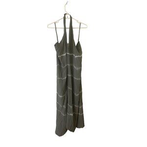 NWT Vasna Made In Italy Women's Olive Halter Bohemian Maxi Dress - XL